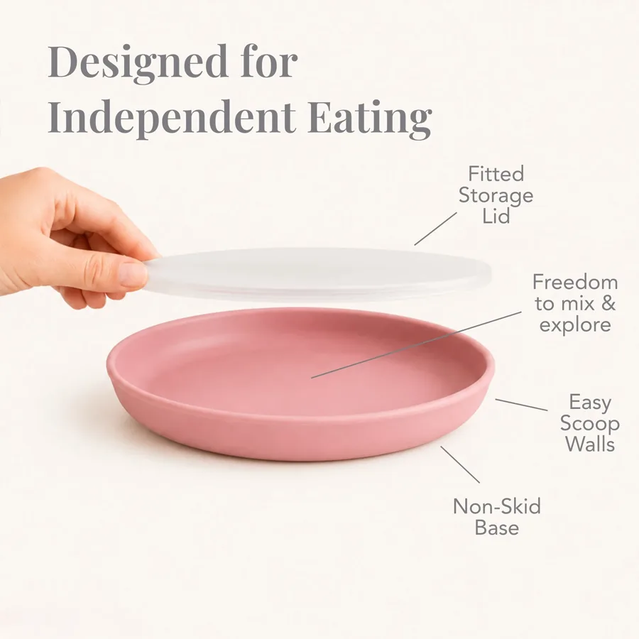 Buy Silicone Plate with Lid for Baby - Image 2
