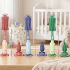 3 in 1 Silicone Feeder and Nipple Cleaning Brush