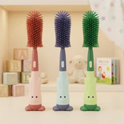 3 in 1 Silicone Feeder and Nipple Cleaning Brush