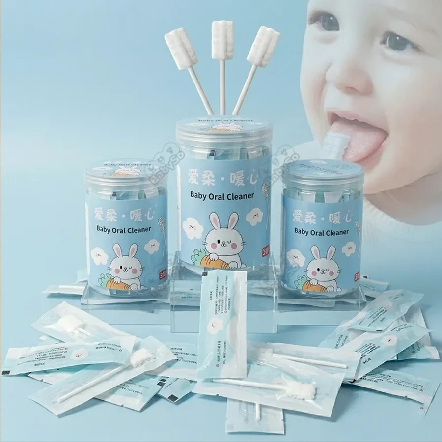 Baby Tongue Cleaner Swab Sticks 30 Pcs