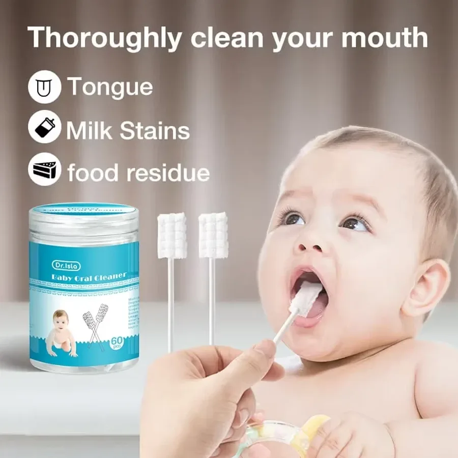 Baby Tongue Cleaner Swab Sticks 30 Pcs - Image 4