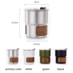 Alternative view of Stainless Steel Baby Milk Cup With Lid And Straw - 300ml