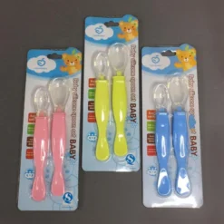Apple Bear Silicone Double Spoon