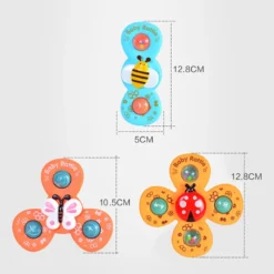 Baby Suction Cup Spinner Toy 3pcs
