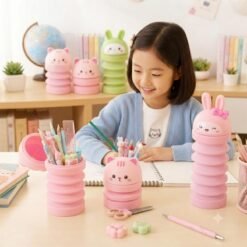 Cartoon Animal Foldable Pencil Box for Kids