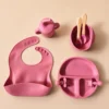 Kokibebe Full Silicone Feeding Set Combo Mauve