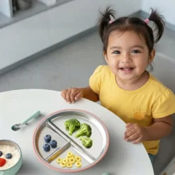 Steel Silicone Suction Plate for Baby