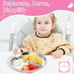 Steel Silicone Suction Plate for Baby