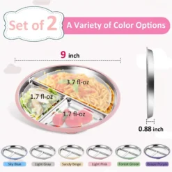 Steel Silicone Suction Plate for Baby