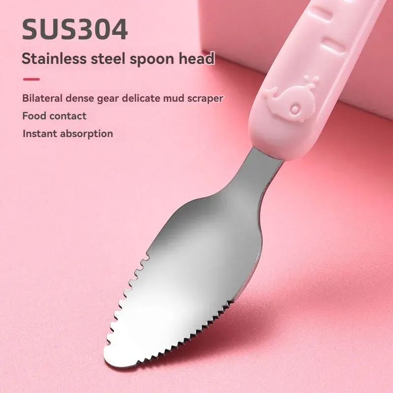 Baby Double Head Fruit Puree Silicone Spoon - Image 2