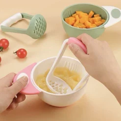 Alternative view of Apple Bear Mash Bowl with Masher