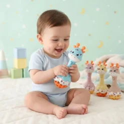 Baby Giraffe Rattle and Music Toy