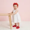 Baby Girl Shoes with Headband Red