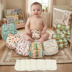 Washable Reusable Cloth Nappy with 2 Pad